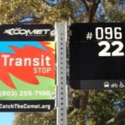 Comet Bus Stop Signs